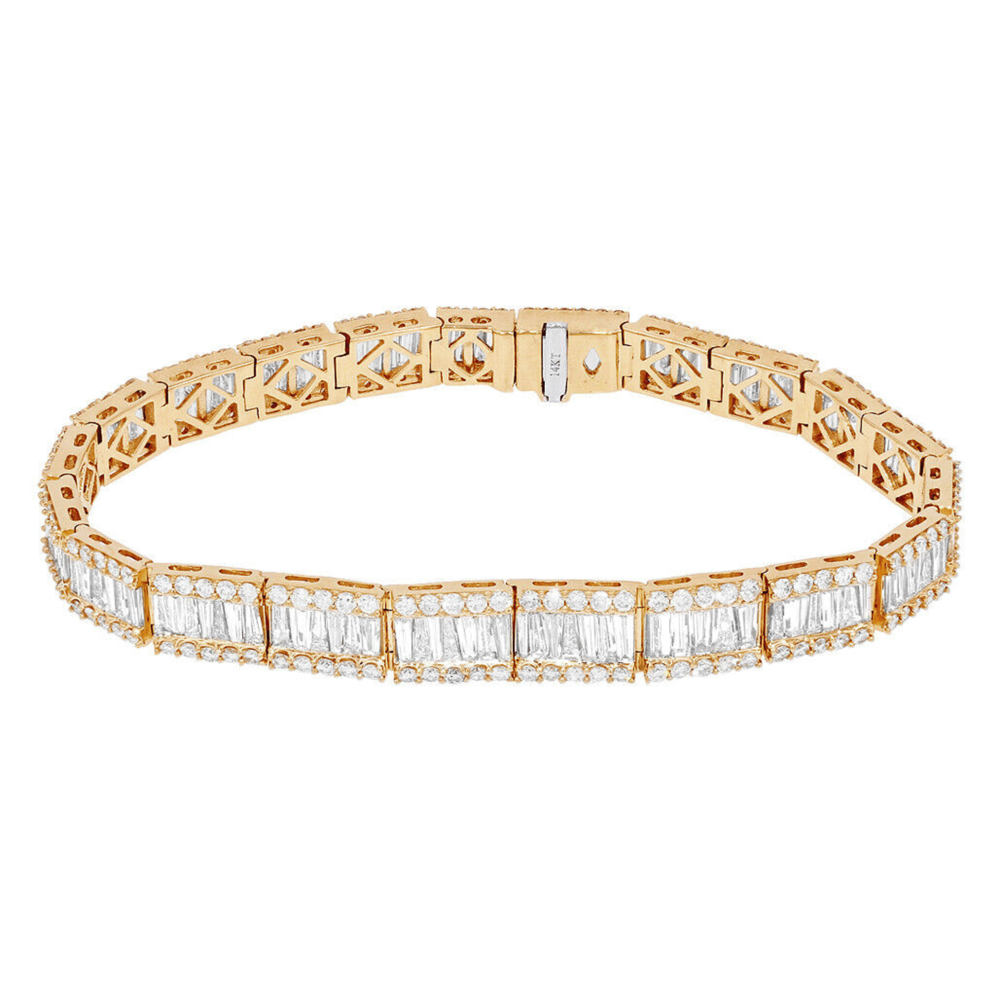 14mm Iced Out Diamond Bracelets, Iced Out Bracelet, Iced Out Cuban Link Bracelet, Moissanite Diamond Bracelets