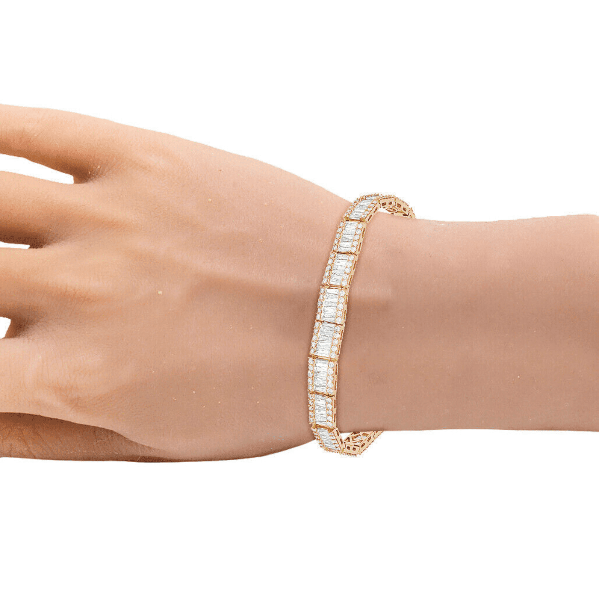 14mm Iced Out Diamond Bracelets, Iced Out Bracelet, Iced Out Cuban Link Bracelet, Moissanite Diamond Bracelets - Image 5