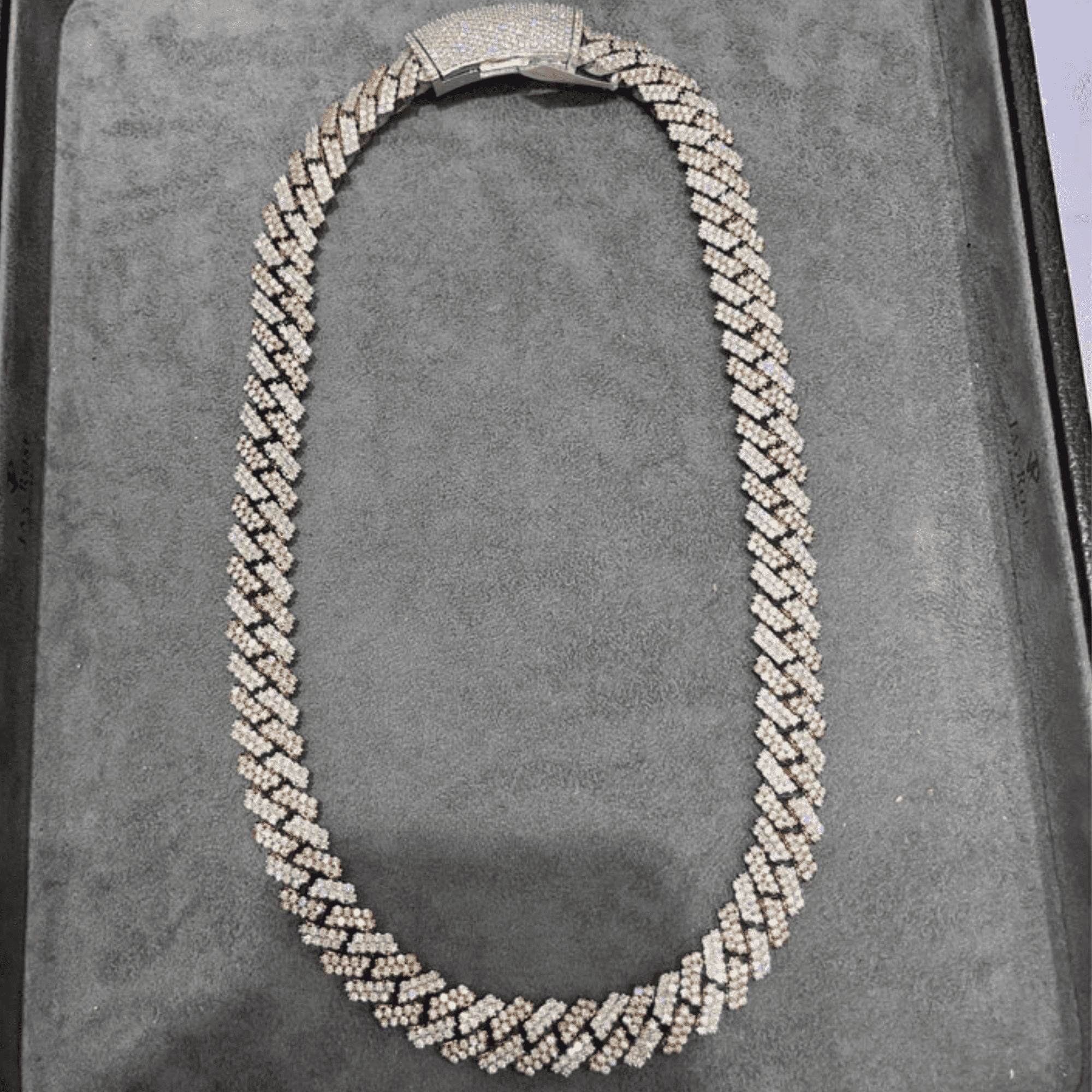 14mm Mens Moissanite Cuban Link Chain