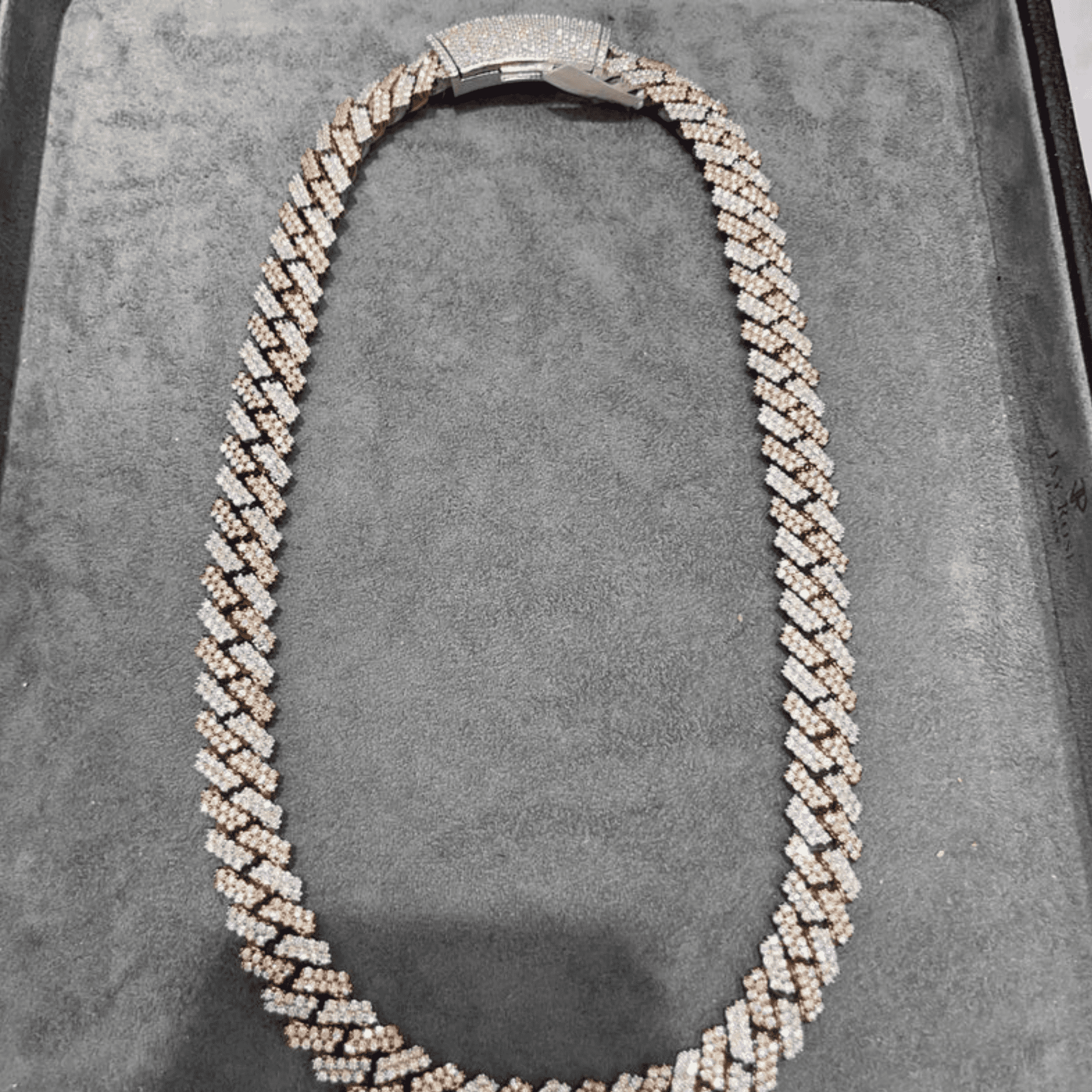 Mens Moissanite Cuban Link Chain