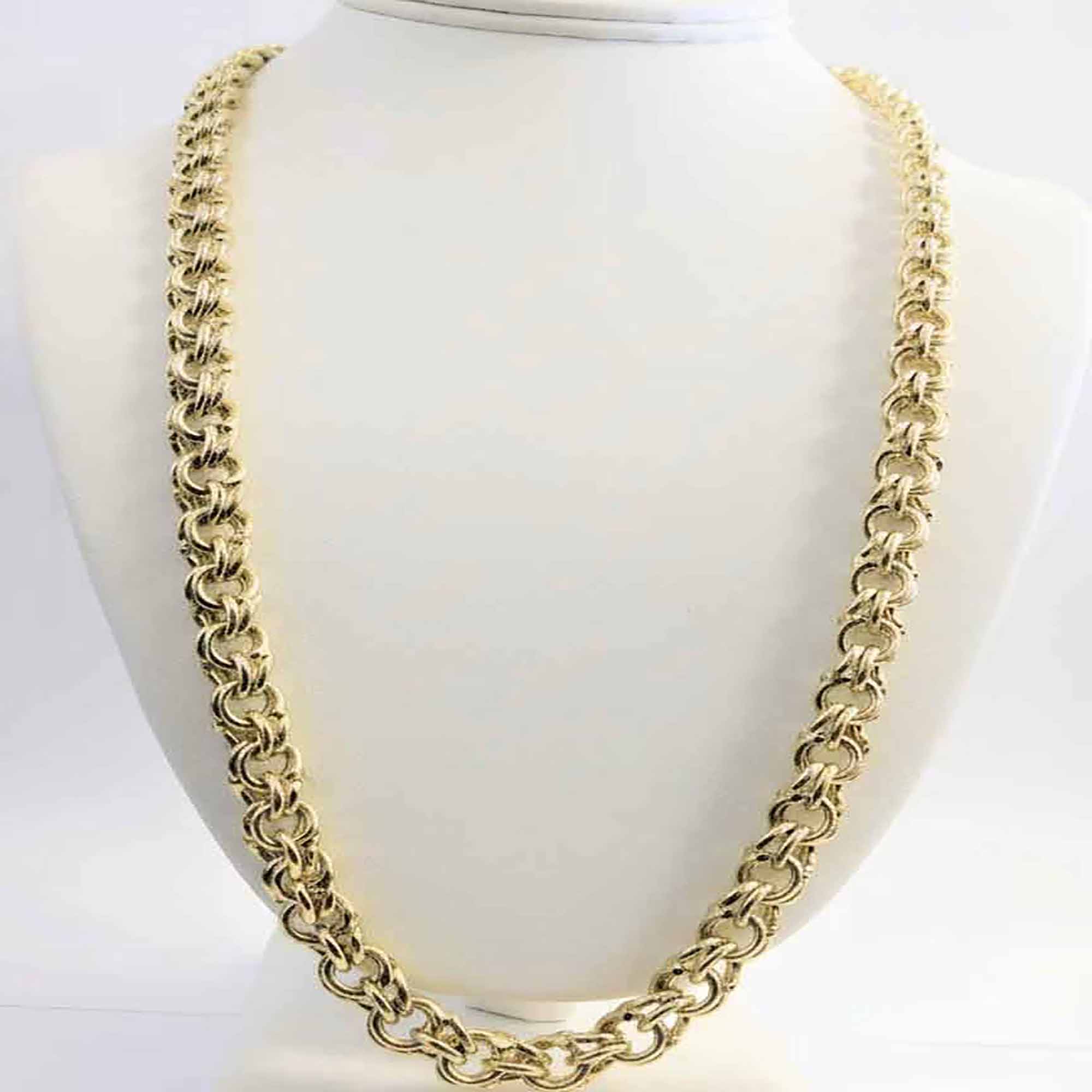 925 Sterling Silver 26" Chino Link Chain - Premium Moissanite Cuban Link Chain for Men & Women