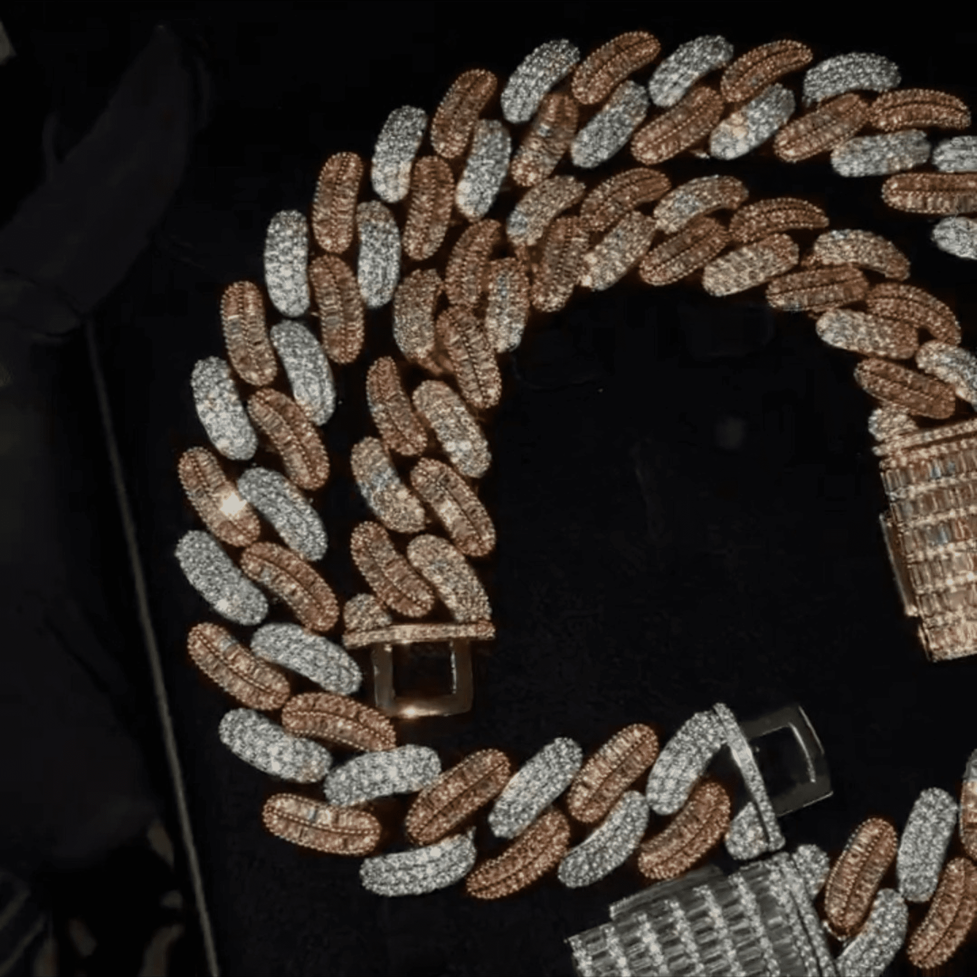 Crafted Silver Diamond Men’s Moissanite Chains Iced Out Cuban Link Chain - Image 3