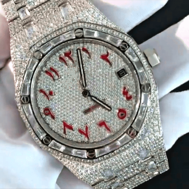 Luxury Iced Out Moissanite Watches with VVS Diamonds