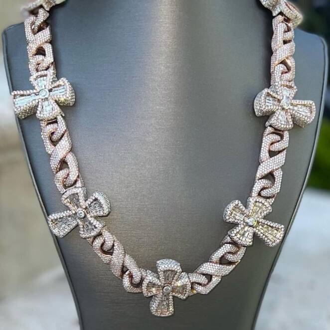 Moissanite Cuban link chain