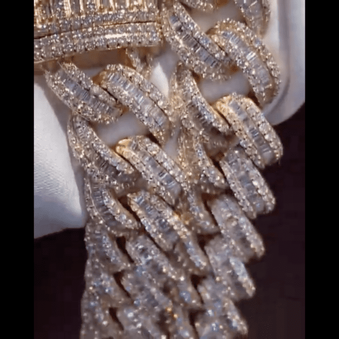 20mm Mens Silver Cuban Link Chain