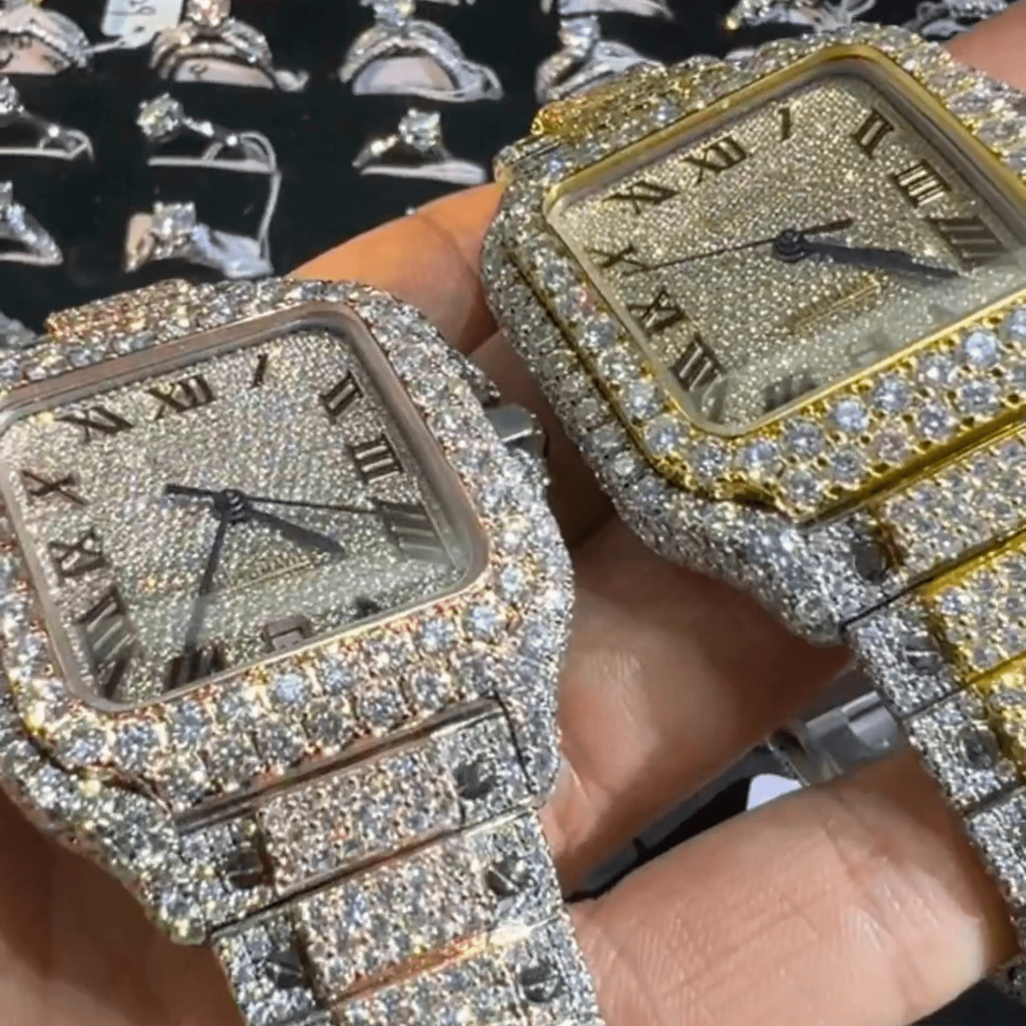 Stainless Steel Iced Out VVS Moissanite Watch For Wedding - Image 3