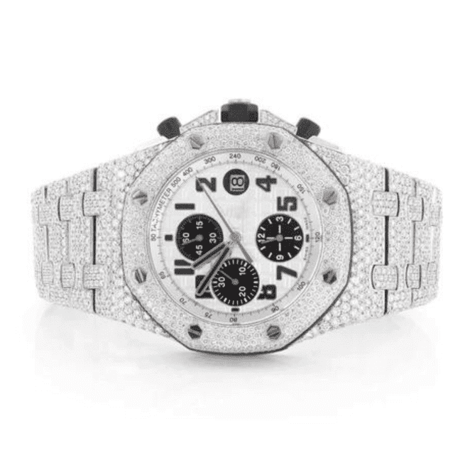 Moissanite Men's Iced Out Timepiece Watch