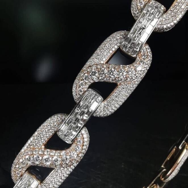 Moissanite Cuban link chain