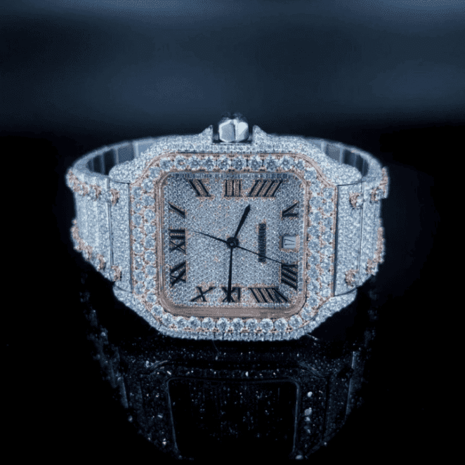 Stainless Steel Diamond-Cut Luxury Watch for Premium Buyers