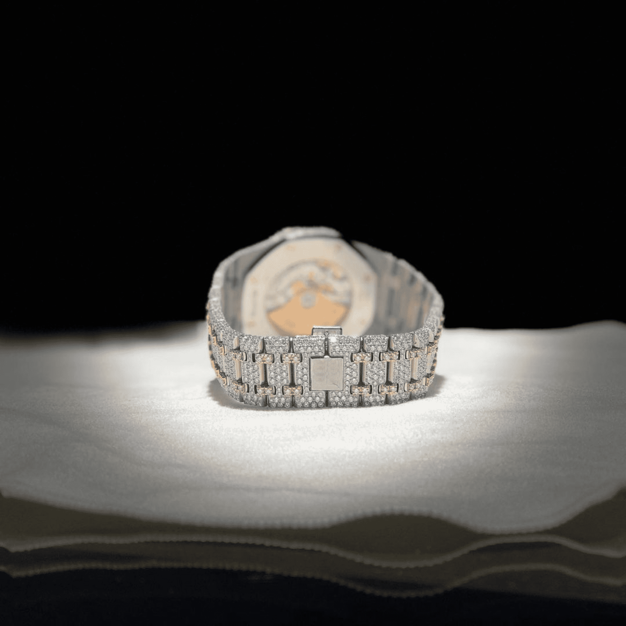 Men’s Bust Down Moissanite Watch Iced Out Style - Image 3