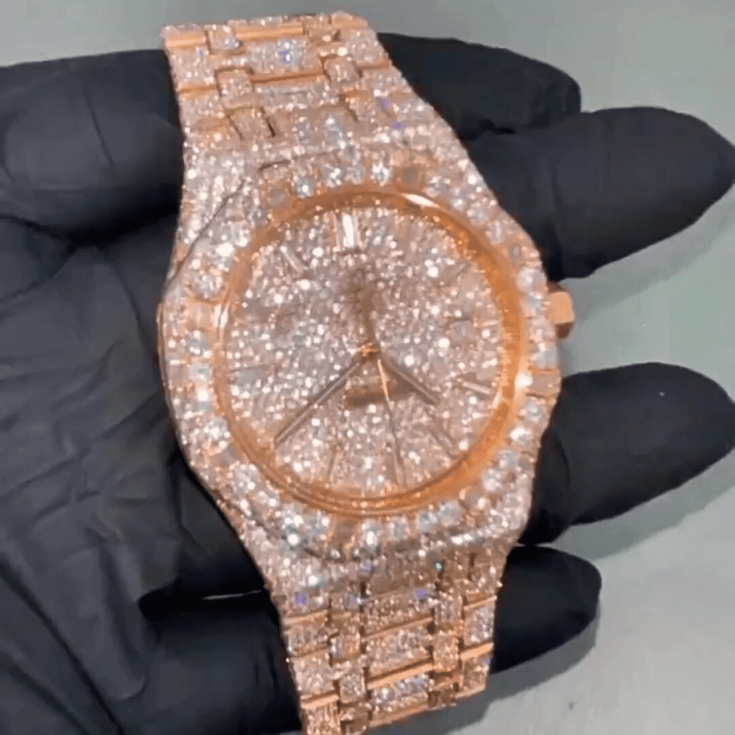 Diamond Moissanite Full Iced Out Luxury Automatic Watch - Image 4