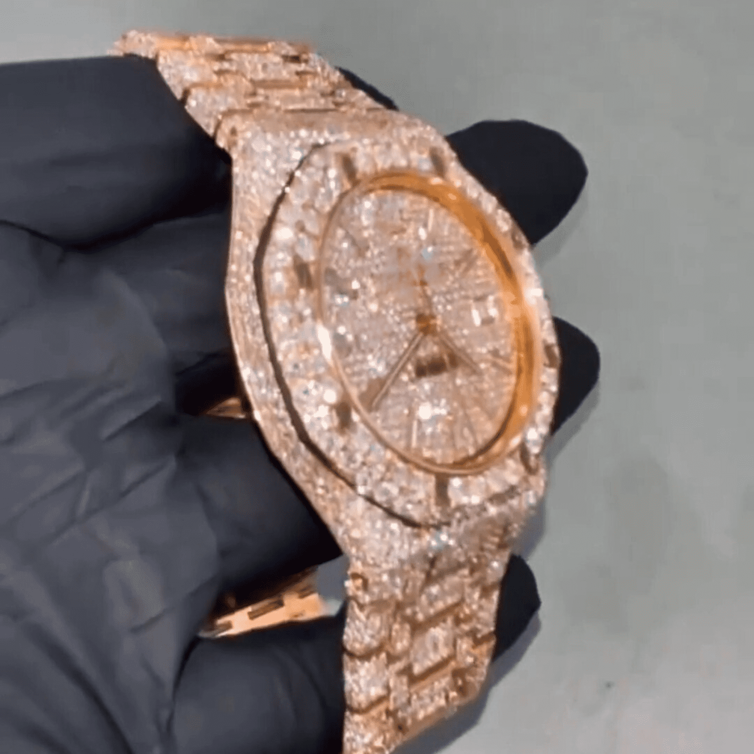 Diamond Moissanite Full Iced Out Luxury Automatic Watch - Image 3