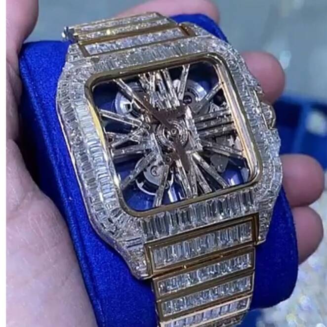 Luxury Moissanite Watches Fully Iced Out for Men & Women
