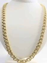 925 Sterling Silver 26" Chino Link Chain - Premium Moissanite Cuban Link Chain for Men & Women