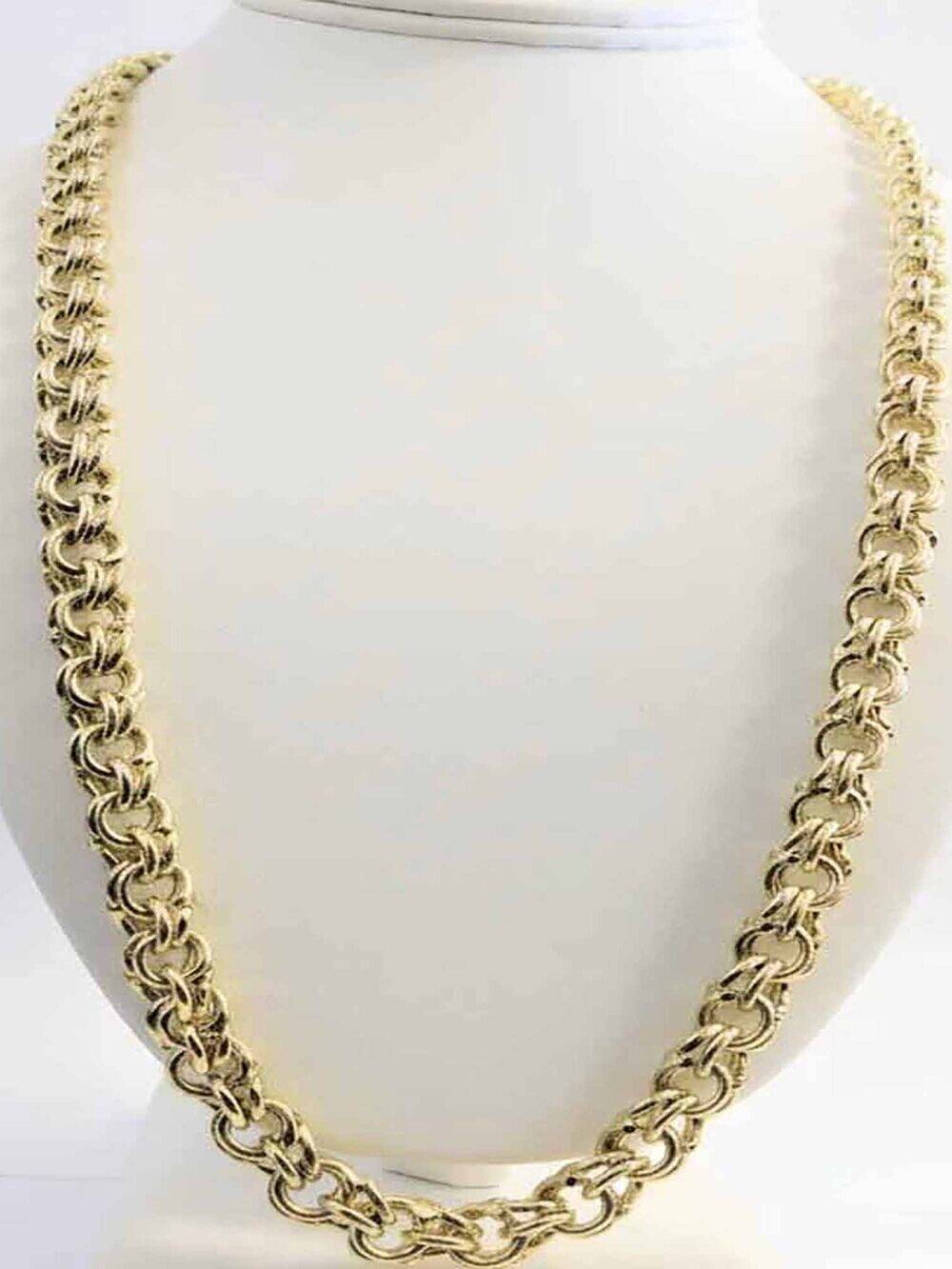 925 Sterling Silver 26" Chino Link Chain - Premium Moissanite Cuban Link Chain for Men & Women