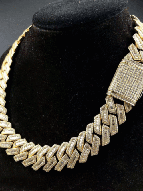 20mm silver cuban link chain