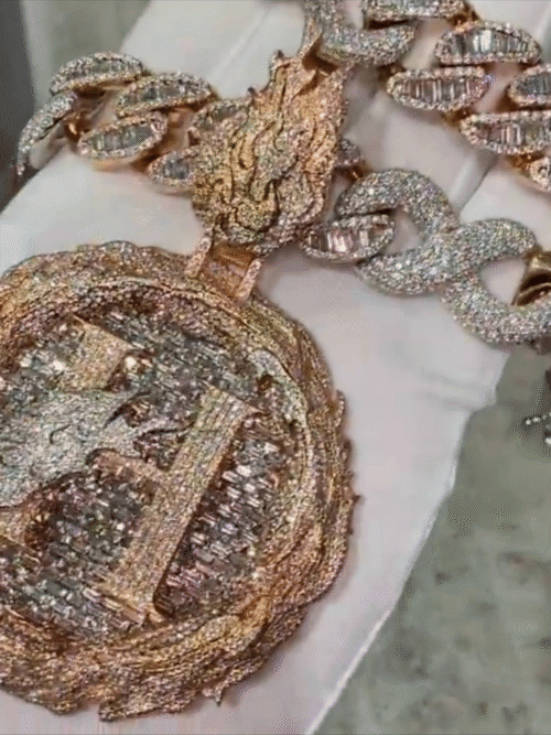 Iced Out Pendants in 925 Silver, VVS Moissanite Pendants / Charms