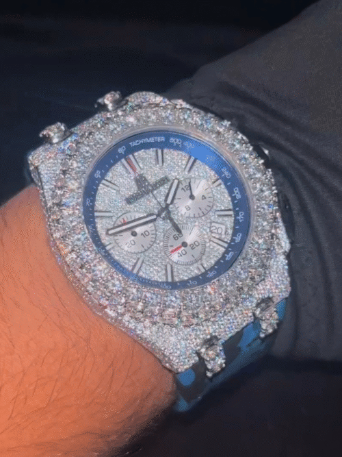 Moissanite bust down cartier watch