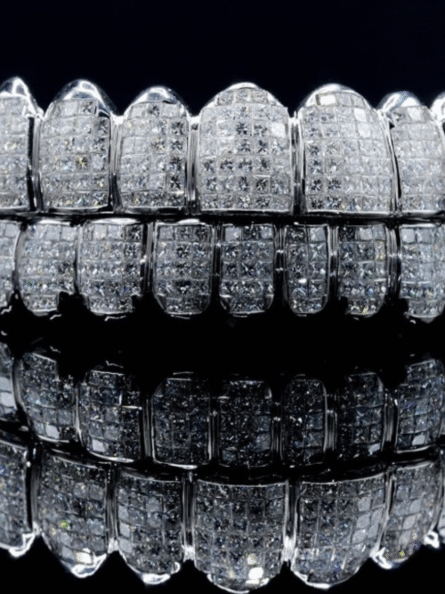 925 Silver VVS Moissanite Iced Out Teeth Grillz