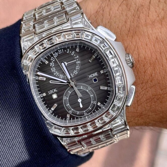 Luxury ICED out moissanite - vvs chronograph