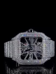 Diamond Moissanite watch | full iced out skeleton | Moissanite watch vendor