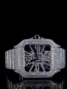 Diamond Moissanite watch | full iced out skeleton | Moissanite watch vendor