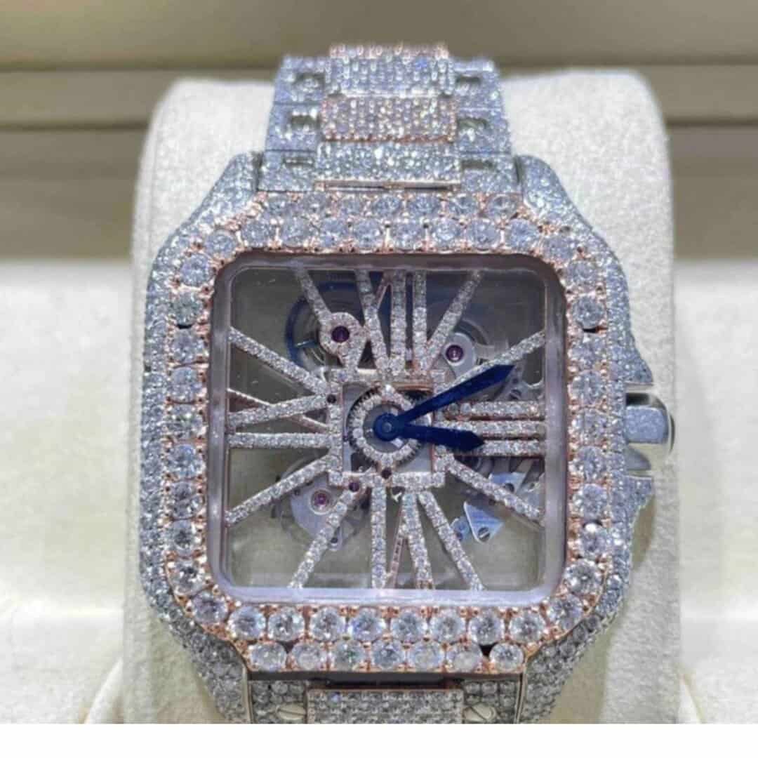 Certified VVS Moissanite and Diamond Watch 1 Certified VVS Moissanite and Diamond Watch