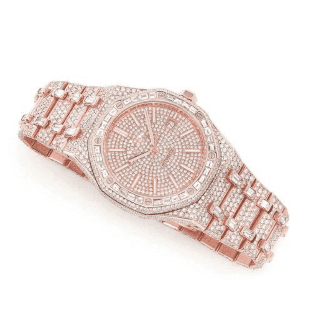 Moissanite Diamond Iced Out Bust Down Watch custom OEM 4 Moissanite Diamond Iced Out Bust Down Watch custom OEM - Image 4