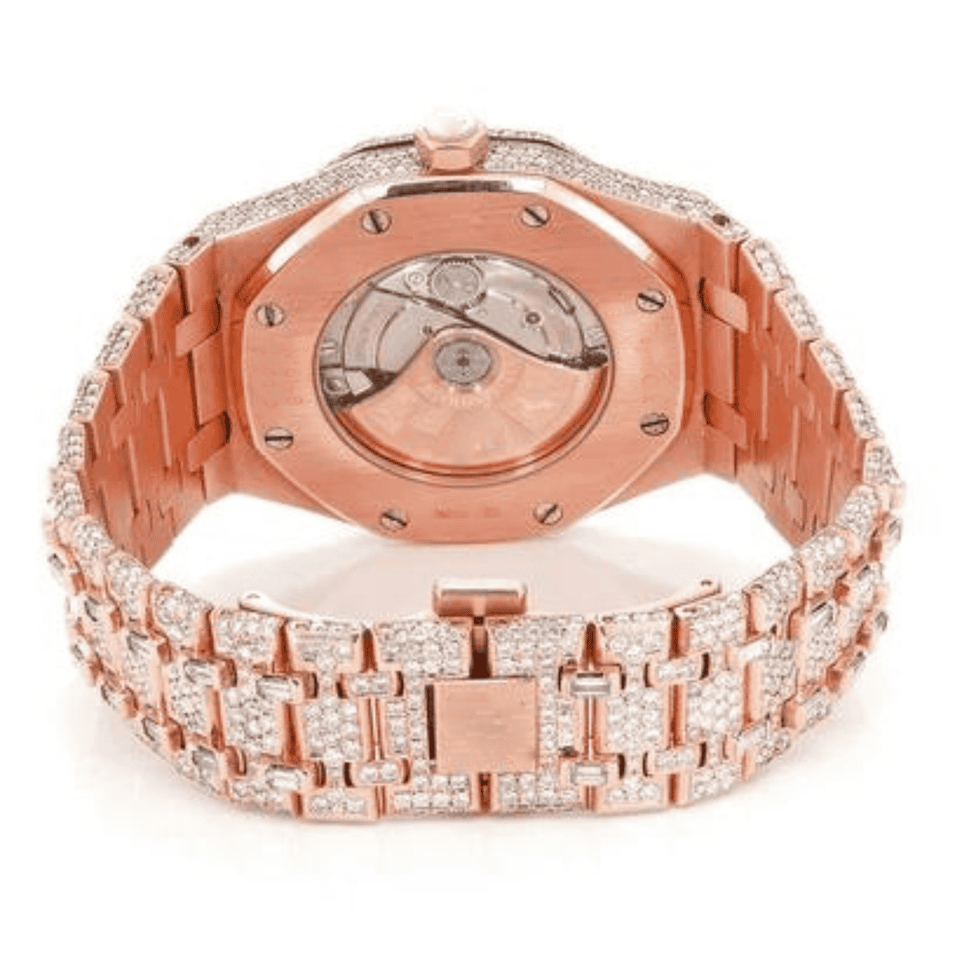 Moissanite Diamond Iced Out Bust Down Watch custom OEM 2 Moissanite Diamond Iced Out Bust Down Watch custom OEM - Image 2