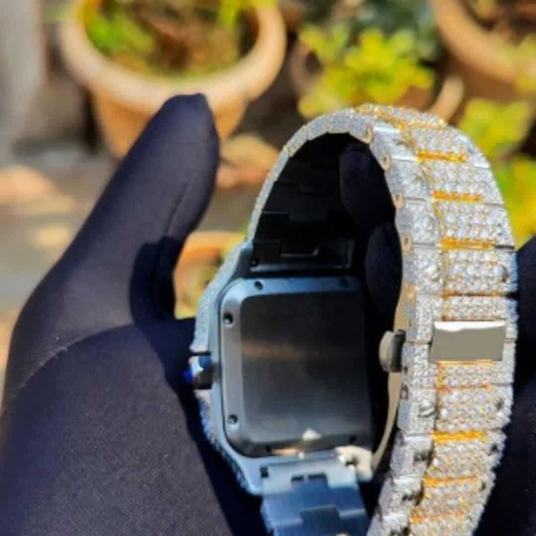 Iced Out Stainless Steel Moissanite Watch 2 Iced Out Stainless Steel Moissanite Watch - Image 2