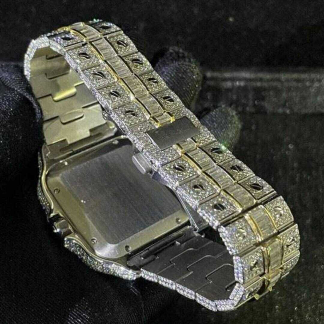 Bust down Moissanite Steel VVS Iced Out Watch 6 Bust down Moissanite Steel VVS Iced Out Watch - Image 6