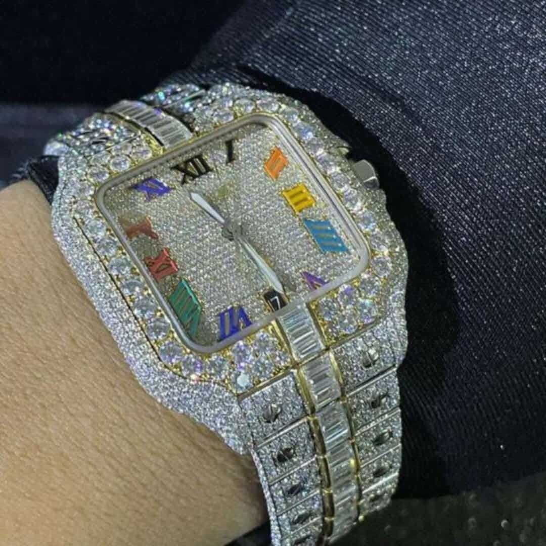 Bust down Moissanite Steel VVS Iced Out Watch 2 Bust down Moissanite Steel VVS Iced Out Watch - Image 2