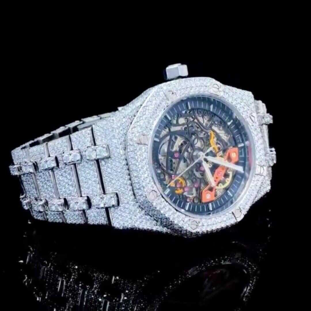 Iced Out VVS Moissanite Watch for Gift 1 Iced Out VVS Moissanite Watch for Gift
