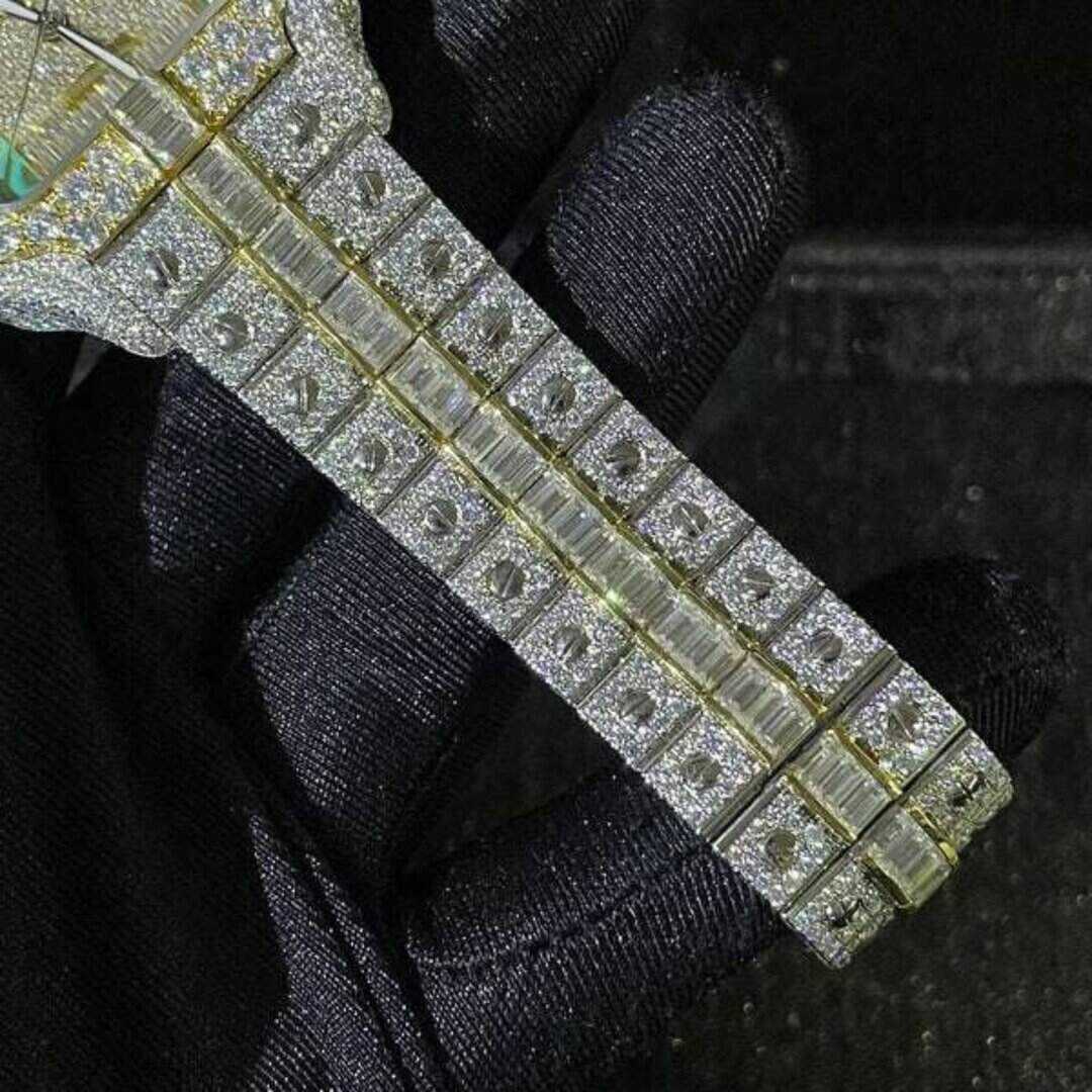 Bust down Moissanite Steel VVS Iced Out Watch 3 Bust down Moissanite Steel VVS Iced Out Watch - Image 3