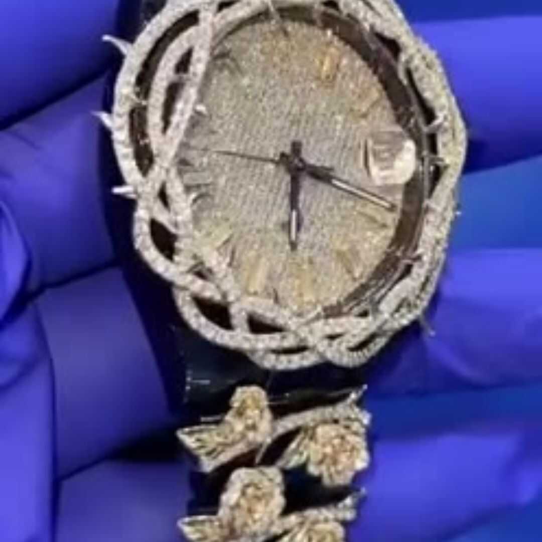 Luxury Iced Out Moissanite Watch 3 Luxury Iced Out Moissanite Watch - Image 3