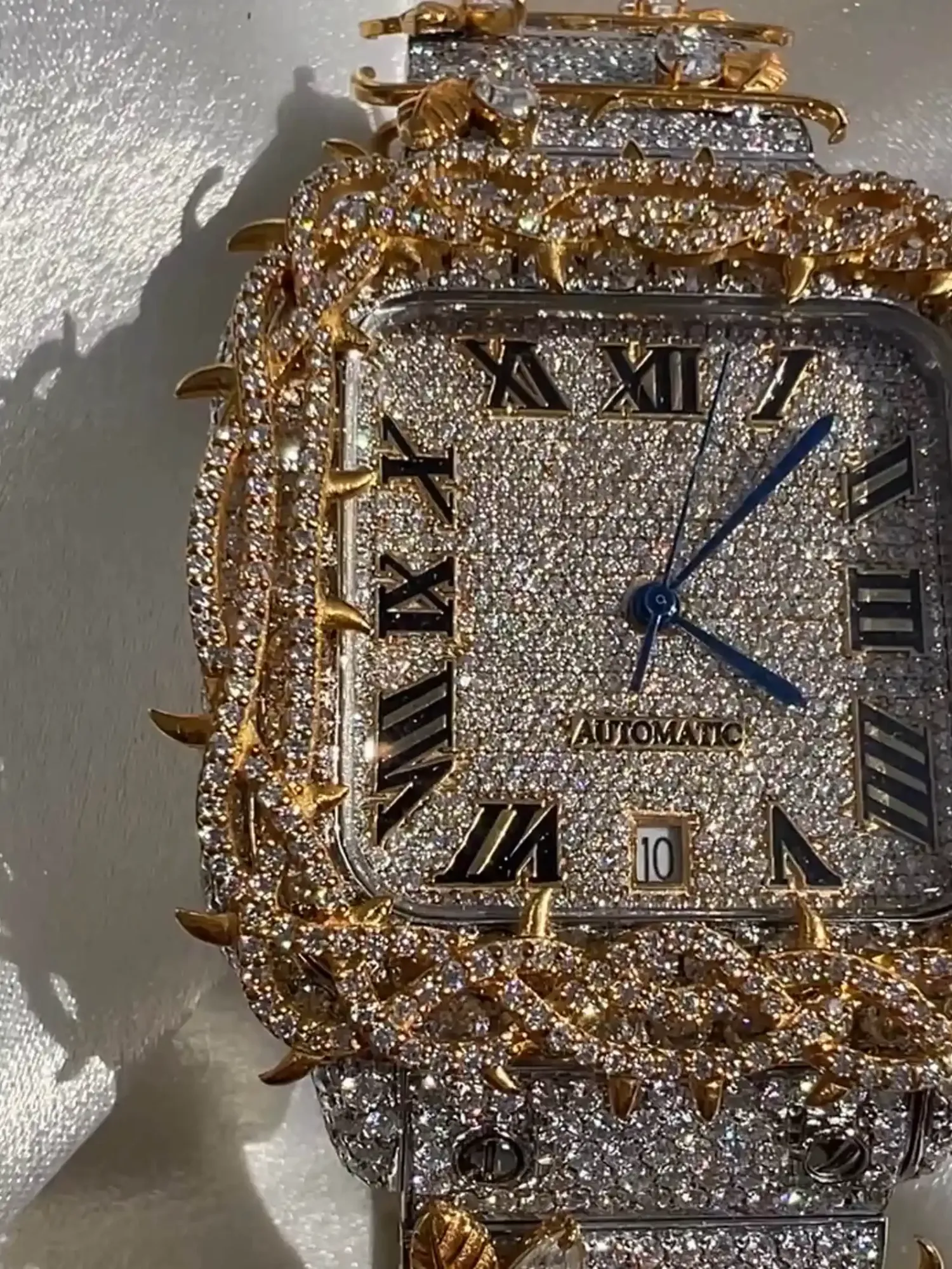 Custom Iced-Out Crown of Thorns Watch 4 Custom Iced-Out Crown of Thorns Watch - Image 4