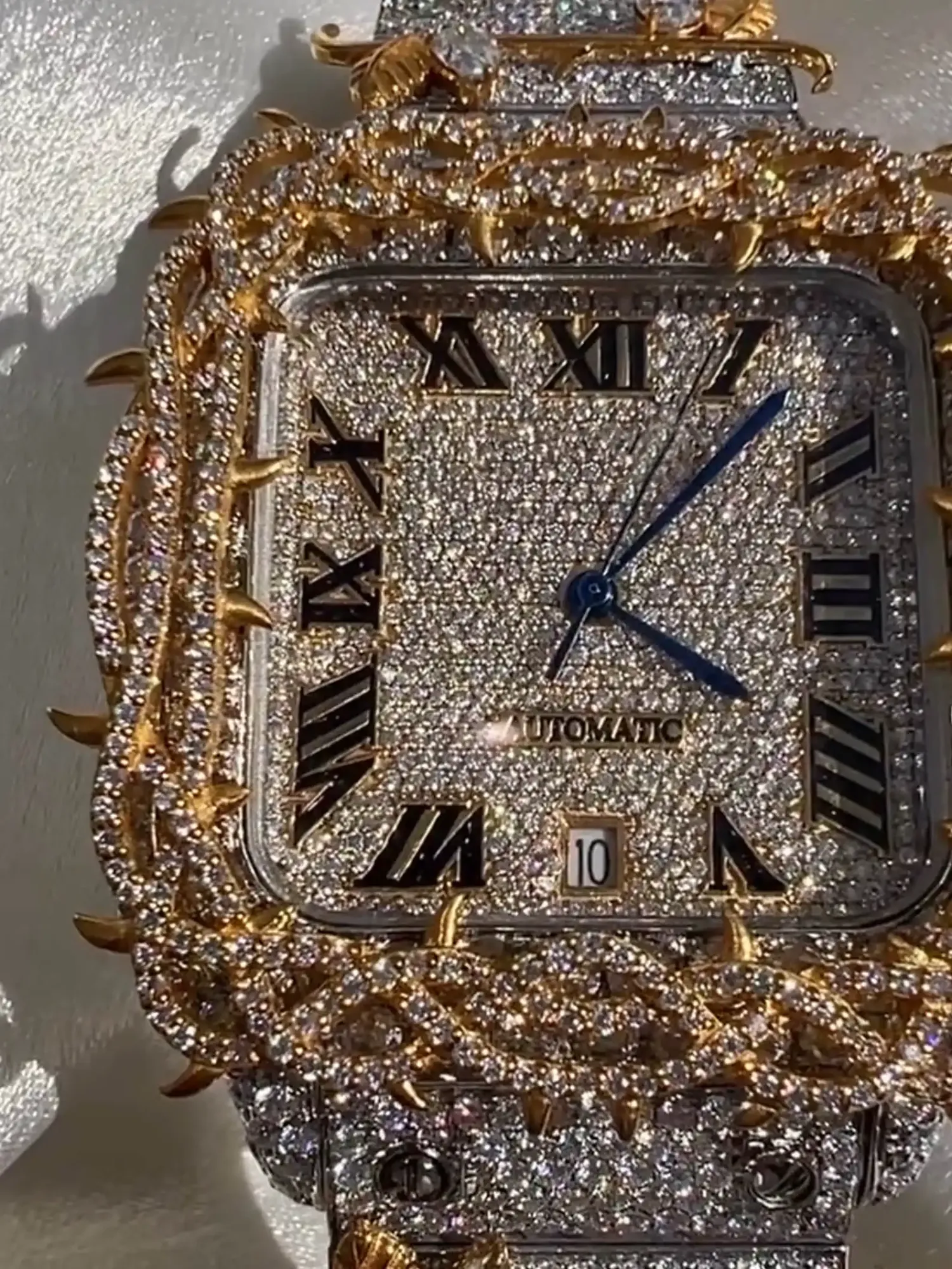 Custom Iced-Out Crown of Thorns Watch 3 Custom Iced-Out Crown of Thorns Watch - Image 3