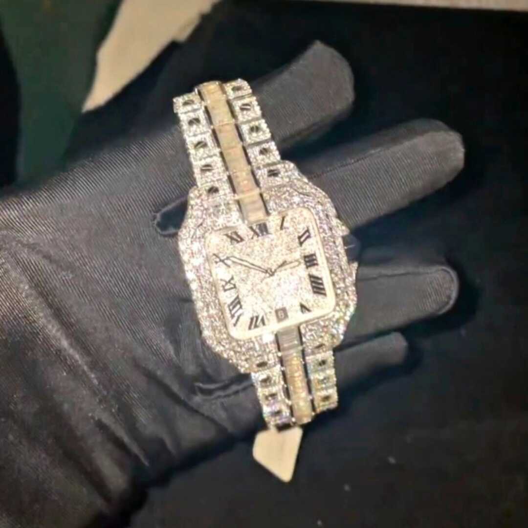 Street Royalty Bust Down Watch VVS Moissanite Diamond Iced 6 Street Royalty Bust Down Watch VVS Moissanite Diamond Iced - Image 6