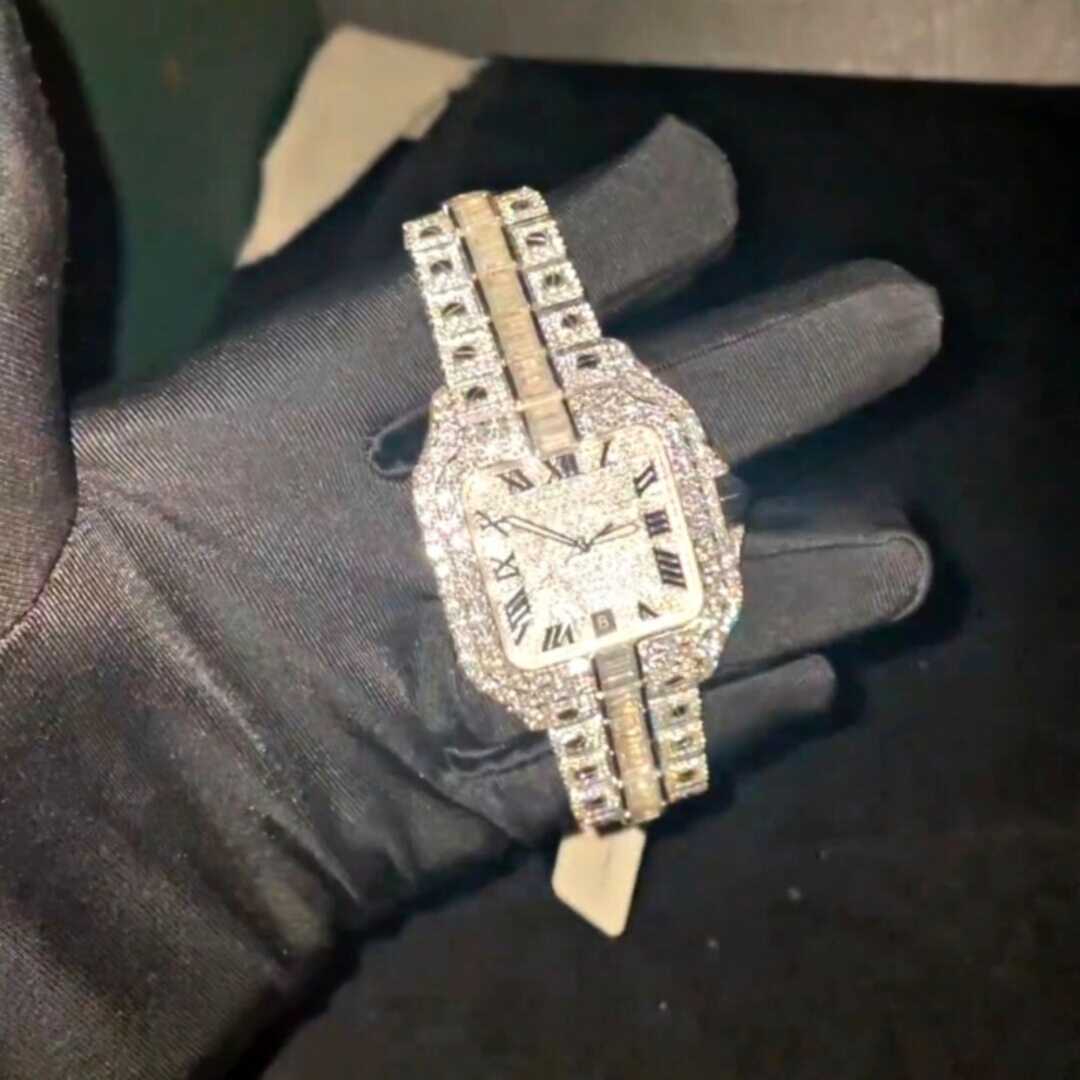 Street Royalty Bust Down Watch VVS Moissanite Diamond Iced 7 Street Royalty Bust Down Watch VVS Moissanite Diamond Iced - Image 7