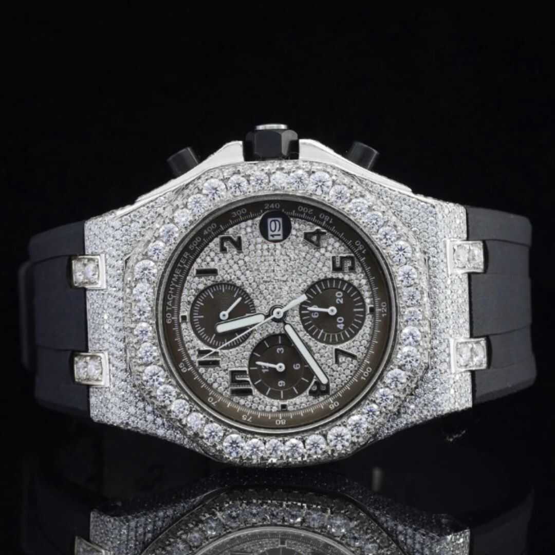 Iced Out Moissanite Watch for Women and Men 8 Iced Out Moissanite Watch for Women and Men - Image 8