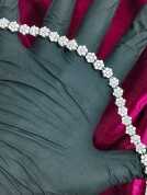 IcedJewelz VVS1 Moissanite "Floral Frost" Cluster Tennis Bracelet