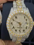 GRA Certified Moissanite Bustdown Watch