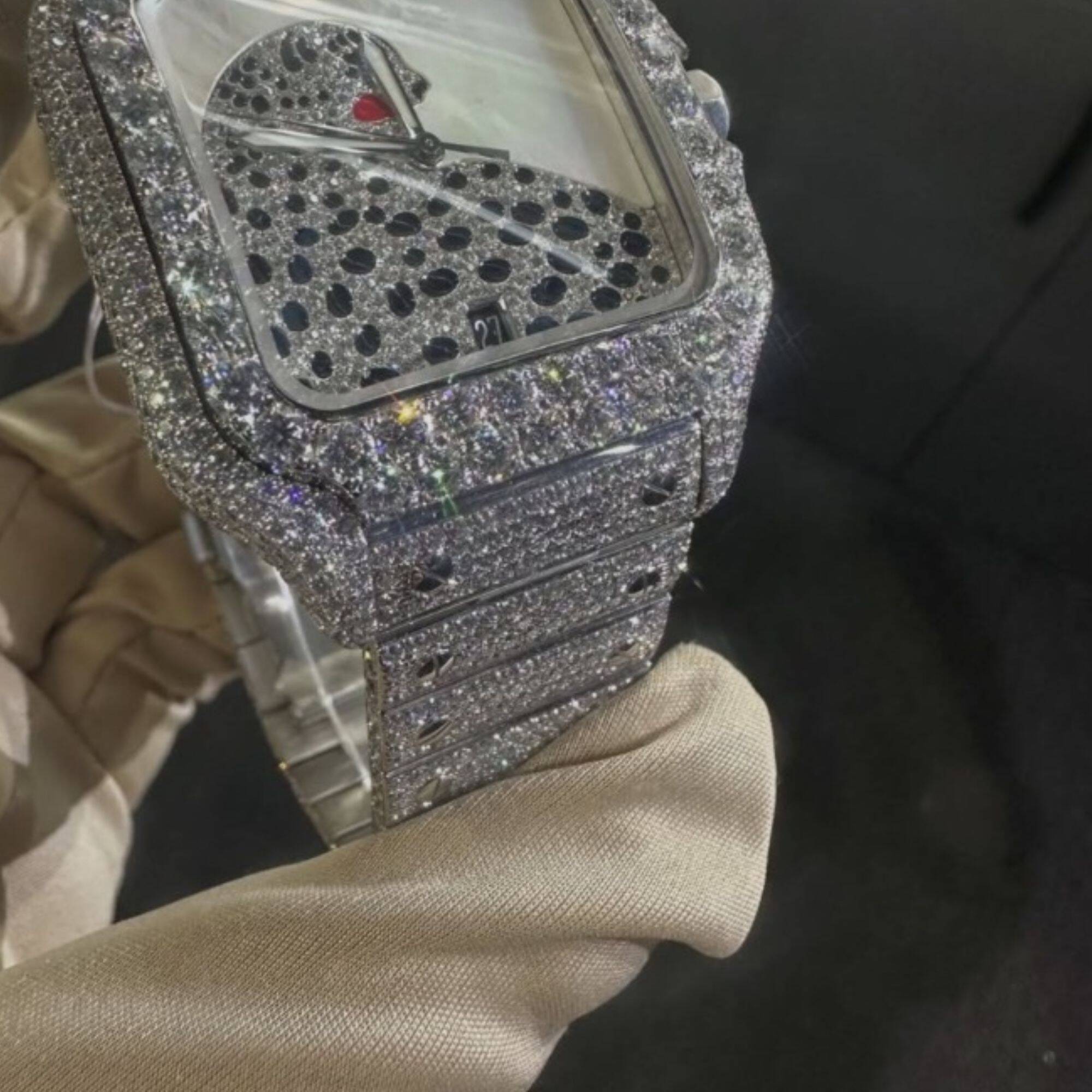 Premium Iced Out Moissanite Watches for Men with VVS Stones - Image 5