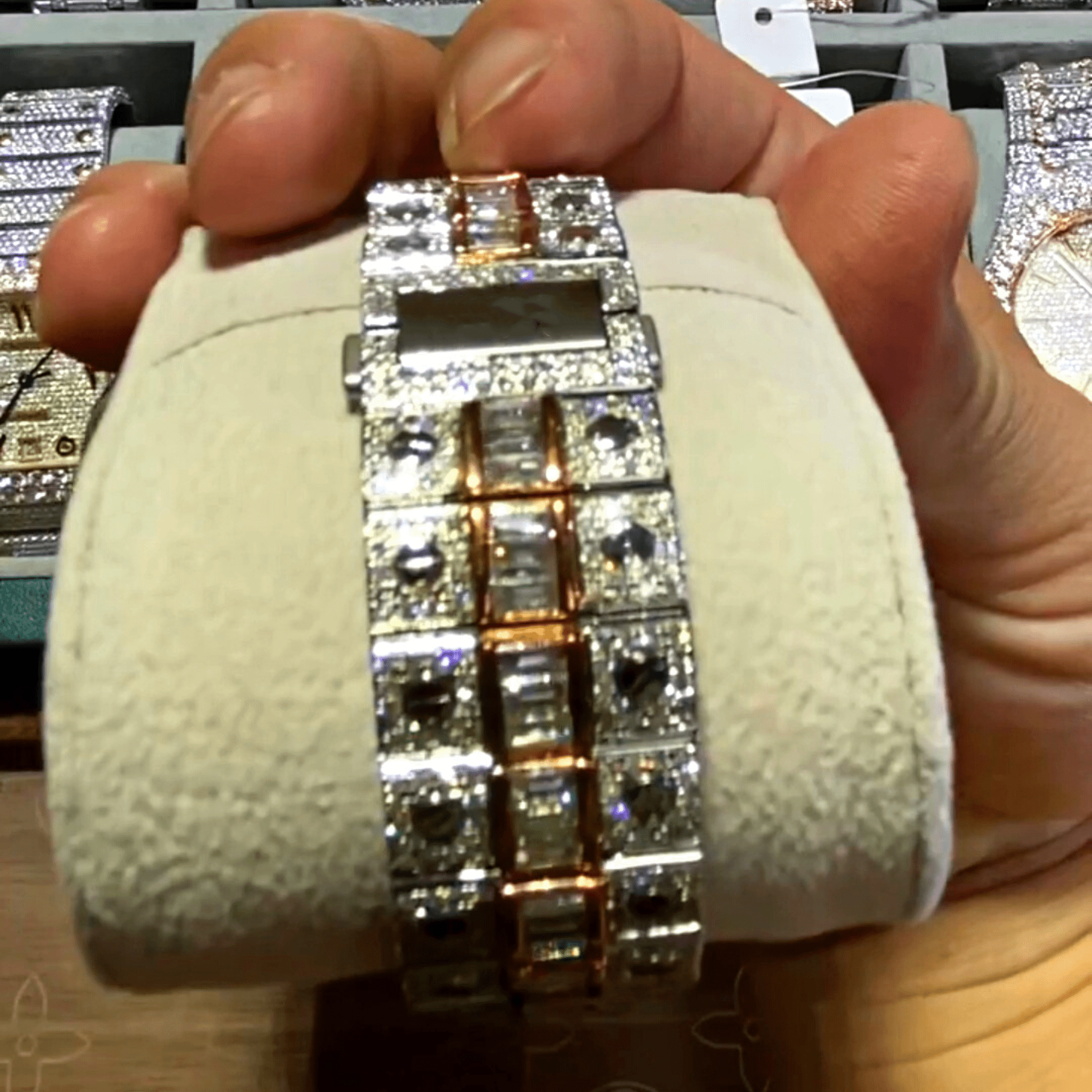 Men’s Moissanite Watches with Stainless Steel Band - Image 3