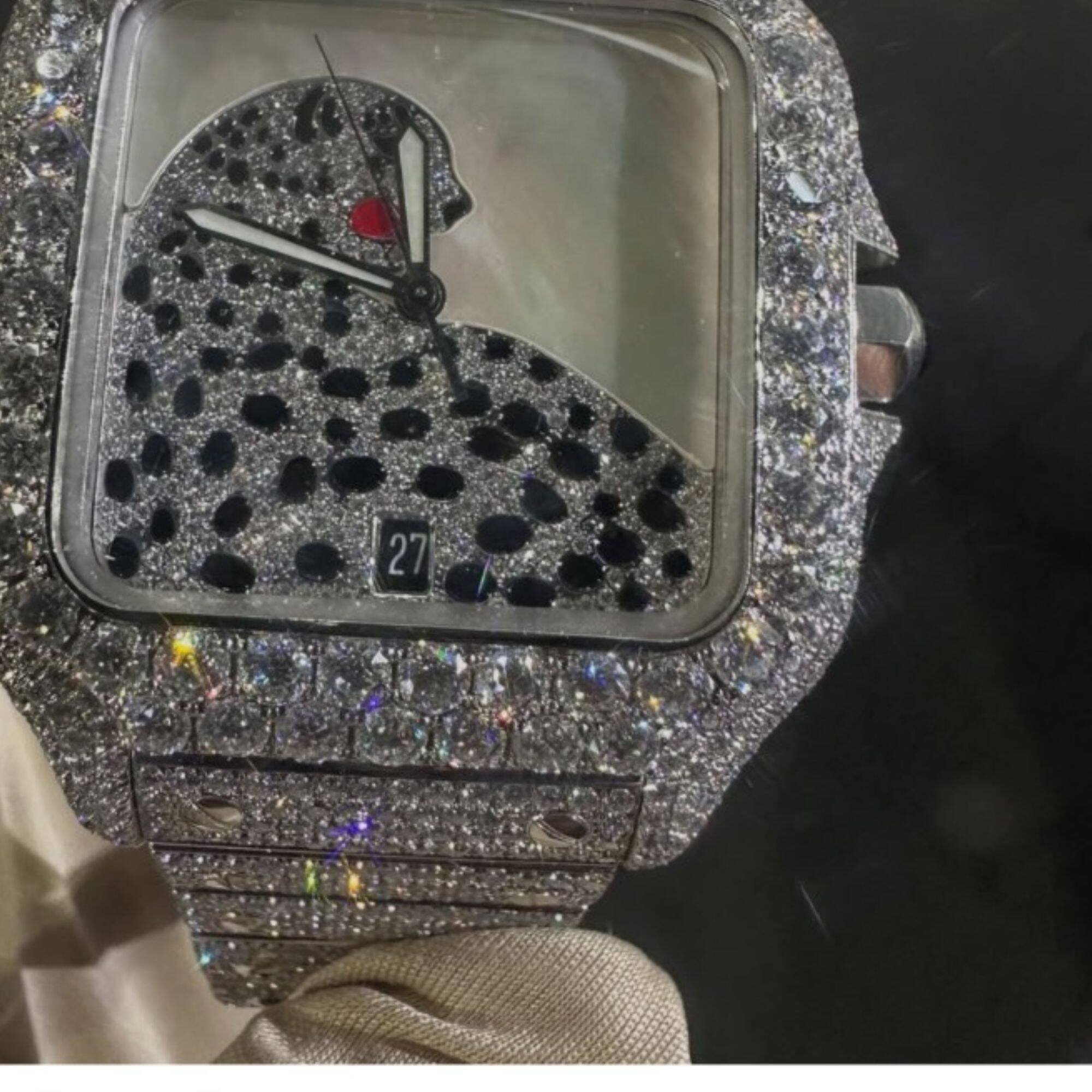 Premium Iced Out Moissanite Watches for Men with VVS Stones - Image 3