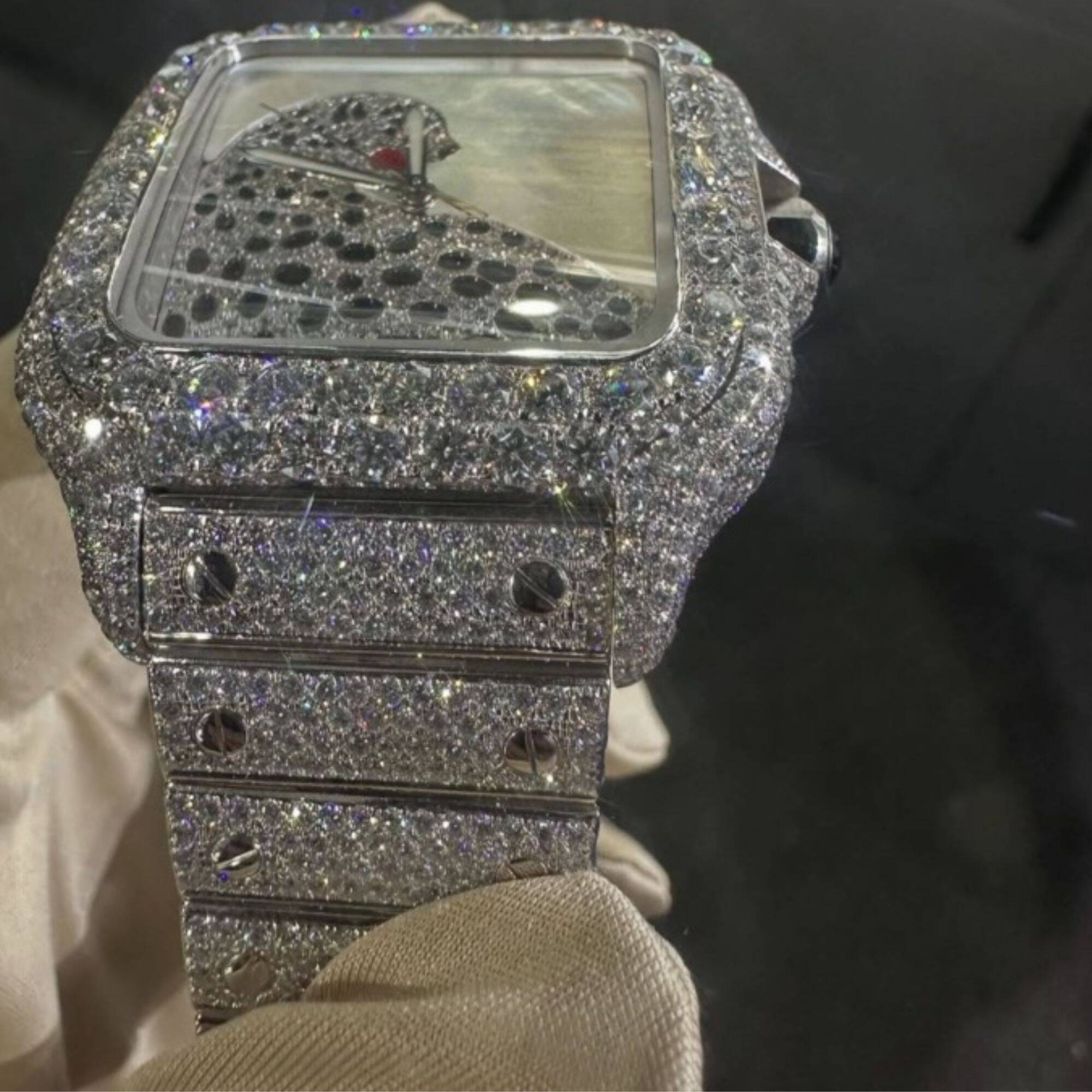 Premium Iced Out Moissanite Watches for Men with VVS Stones - Image 2