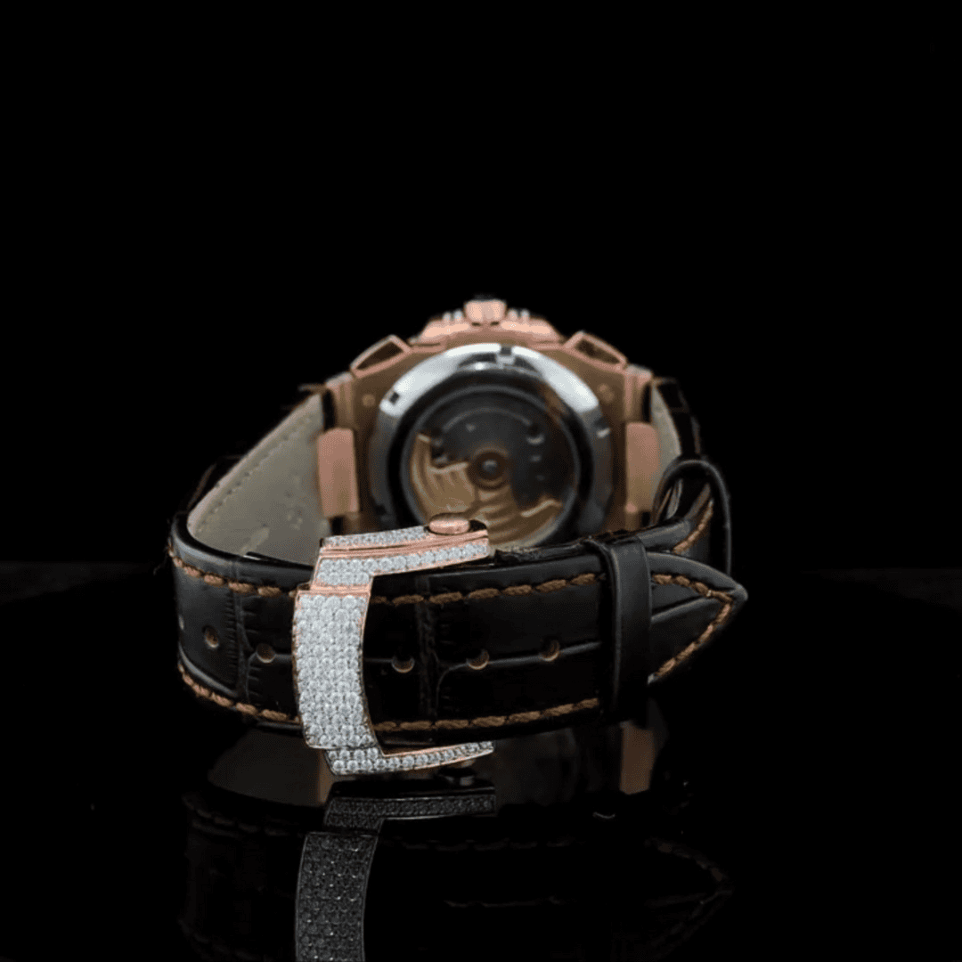 Stylish Iced Out Moissanite Watch with Silicone Comfort - Image 8