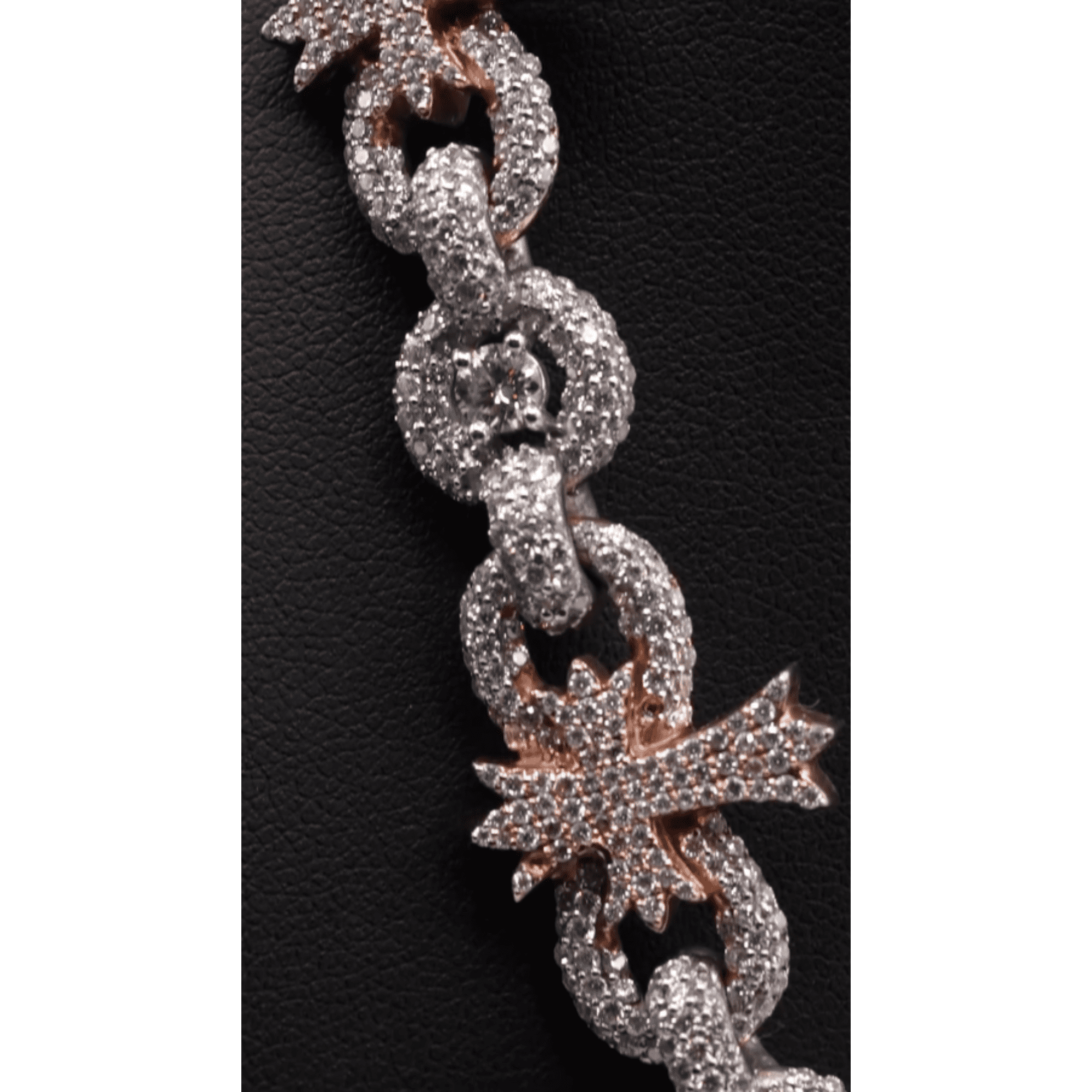 20mm Mens Silver Cuban Link Chain Moissanite