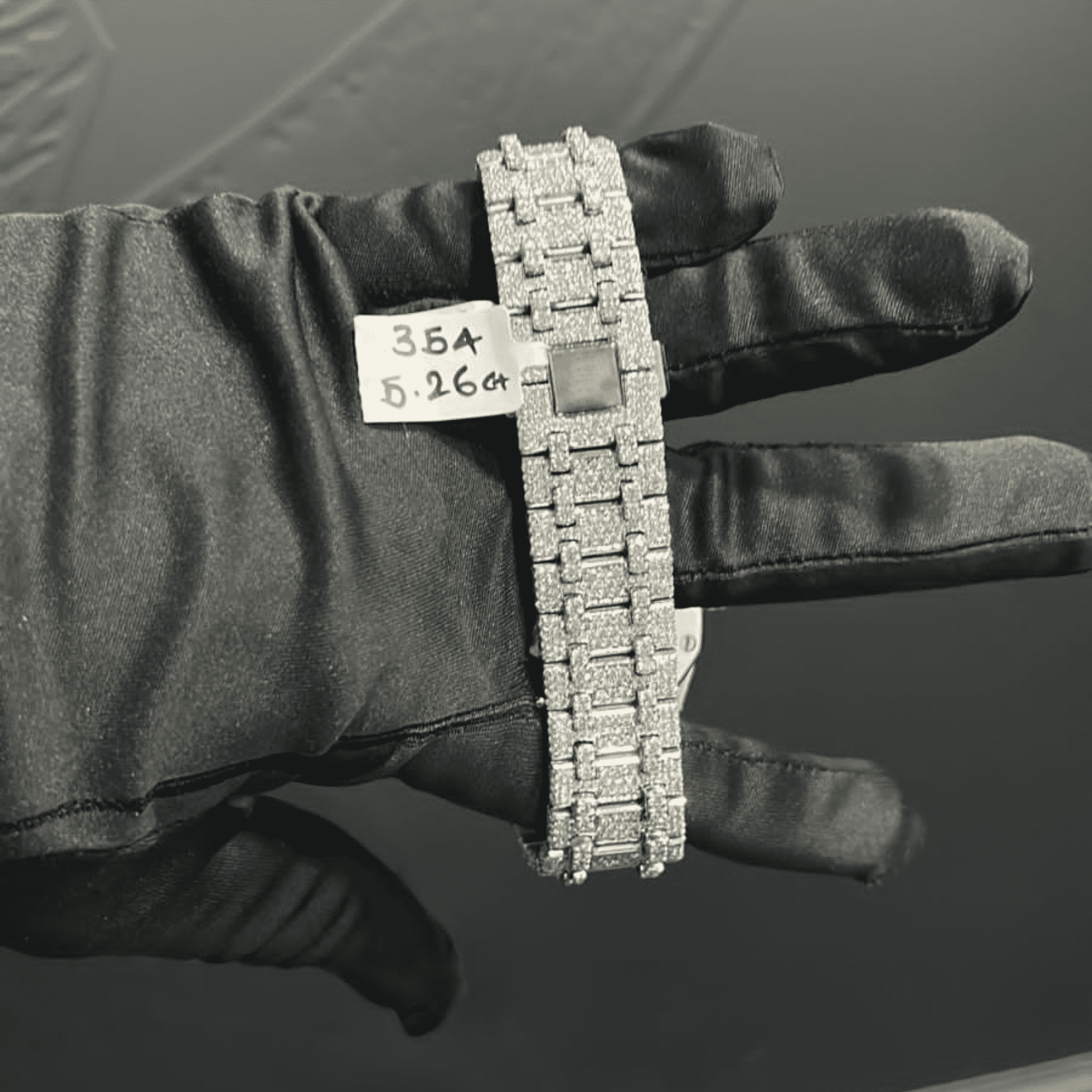 Iced Out 44MM Luxury Watch 14K White Gold Plated Finish - Image 3