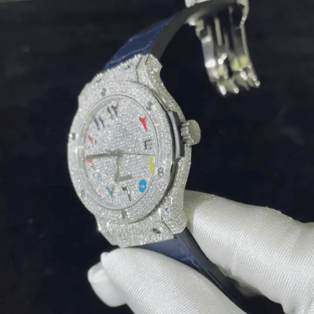 Classic Moissanite Iced Out Bust Down Automatic Watch - Image 4